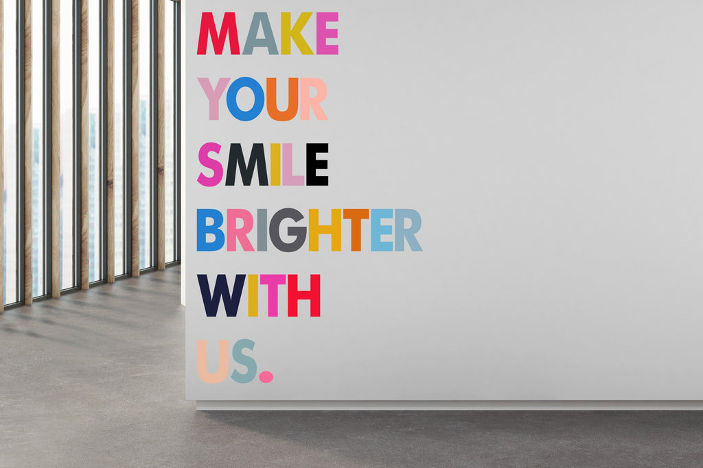 Dental wall decor Smile Dental Stickers Dental Clinic Wall Decal Door Wall Sticker Dental Clinic Wall Décor Tooth wall decal Art 360RS