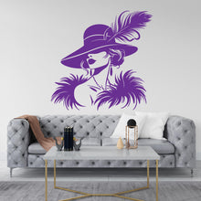 Load image into Gallery viewer, Classy Girl Art wall Decal, Beauty Salon wall Art Feminist Woman Modern Lashes Style Wall Art, Line Art Wall Decor Bedroom Art 364RS