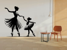 Load image into Gallery viewer, Ballerina Mom Daughter Decor, Ballerina Wall Decal, American Ballerina Wall Art, Ballerina Dance Wall Sticker, Vinyl 318RS