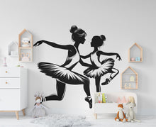 Load image into Gallery viewer, Ballerina Mom Daughter Decor, Ballerina Wall Decal, American Ballerina Wall Art, Ballerina Dance Wall Sticker, Vinyl 319RS