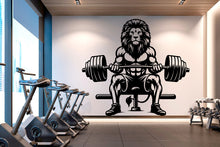 Load image into Gallery viewer, Lion Gym Wall Decor Lion Fitness Wall Art Skull Gym Wall Decals Lion Wall Decal Crossfit Gifts Home Gym Wall Sticker Gym 326RS