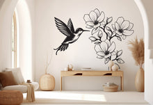 Load image into Gallery viewer, Hummingbird Flowers wall decor Florals Magnolia Decals Hummingbird Art wall Art Stickers Home Interior Design Murals Gifts Decoration 330RS