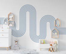 Load image into Gallery viewer, Rainbow stripe Wall Decal Stripe Vinyl Sticker Nursery Wall Decor Kids Playroom Boys Room Wall Art Stripe Bedroom Mural Sticker 374RS