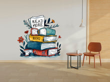 Load image into Gallery viewer, Library Floral Wall Art Decal, Library Wall Decal, Education Decals, Kids Room, Reading room, Nurseries, School, Kids Gifts, Dorm Room 333RS
