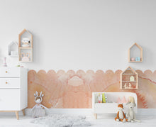 Load image into Gallery viewer, Scalloped Wall Decal, Scallop Decals, Boho Wall Decor Decal, Boho Nursery, Scalloped Half Wall, Arch Wall Decal, Border Wall Decal 337RS