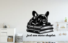 Load image into Gallery viewer, French Bulldog Reading book wall decal Dog decor Book Dog wall art Decal Dog book Lover Pet Store Dog Wall Bathroom Stickers Vinyl 064DE