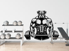 Load image into Gallery viewer, Bulldog Gym Wall Decal Power fitness Squat Decor Workout Art Vinyl Gym Wall Stickers Bedroom Gym Workout Dog Motivation Cross-fit 066DE