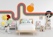 Load image into Gallery viewer, Stripe Wall Decal Stripe Vinyl Sticker Nursery Wall Decor Kids Playroom Boys Room Wall Art Stripe Bedroom Mural Sticker 377RS