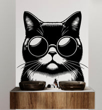 Load image into Gallery viewer, Cat wall decal Dog decor Cat kids Cat wall art Decal Cat Lover Animals Cat Wall Bathroom Wall Decals Stickers Vinyl 073DE