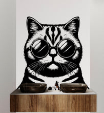 Load image into Gallery viewer, Cat wall decal Dog decor Cat kids Cat wall art Decal Cat Lover Animals Cat Wall Bathroom Wall Decals Stickers Vinyl 074DE