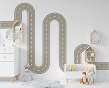 Load image into Gallery viewer, Road wind Wall Decal Highway Vinyl Sticker Track Route Wall Decor Kids Playroom Boys Room Wall Art Automotive Bedroom Mural Sticker 351RS