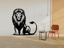 Load image into Gallery viewer, Lion wall decals, Lion Wall Sticker, Lion wall art, Animals wall vinyl Wild Lion Vinyl Sticker Decor Nursery Wild Pet Murals 382RS