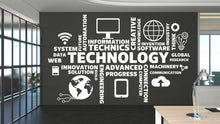 Load image into Gallery viewer, Technology Vinyl Wall Art Decal, Circuit Board Wall Decal, Office Wall Decor, Business Software Wall Sticker, Computer It Decor Office 388RS
