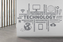 Load image into Gallery viewer, Technology Vinyl Wall Art Decal, Circuit Board Wall Decal, Office Wall Decor, Business Software Wall Sticker, Computer It Decor Office 388RS