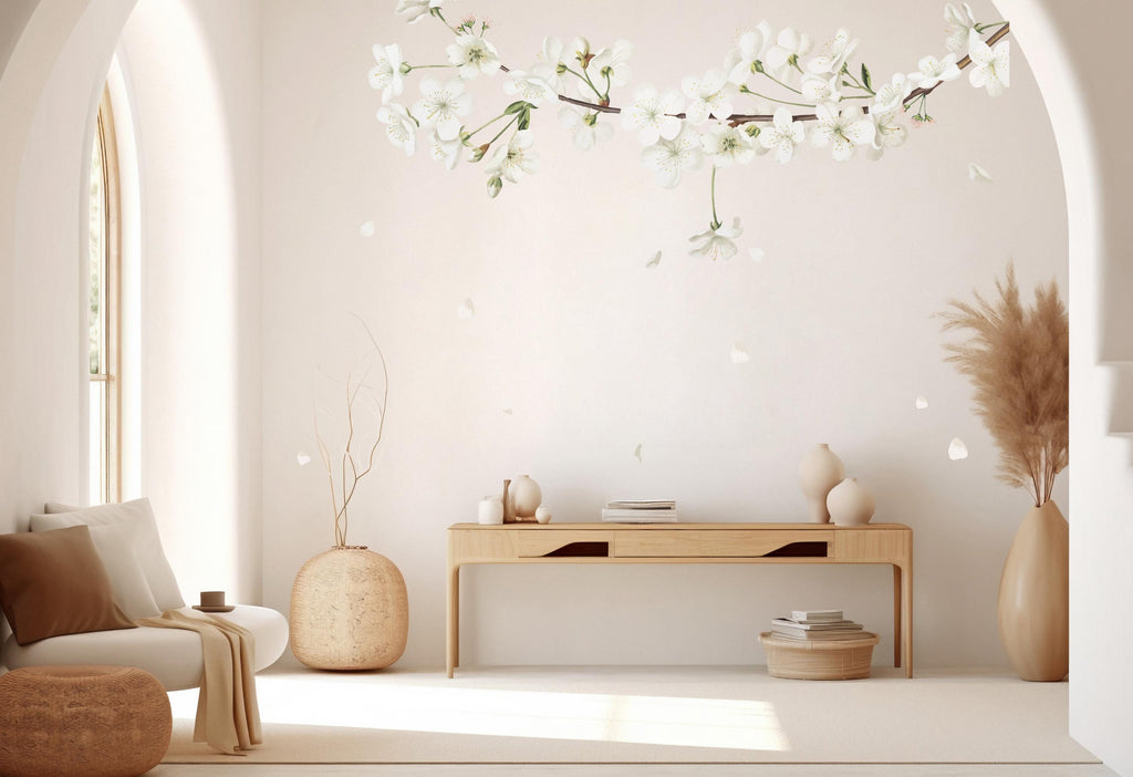 Flower Blossom Wall Decal, Flower Sticker, Flower Wall Decal, Flower Wall Decal, Flower Wall Decal Sticker, Flower wall vinyl 369RS