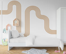 Load image into Gallery viewer, Rainbow stripe Wall Decal Stripe Vinyl Sticker Nursery Wall Decor Kids Playroom Boys Room Wall Art Stripe Bedroom Mural Sticker 372RS