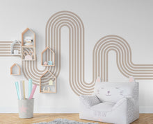Load image into Gallery viewer, Rainbow stripe Wall Decal Stripe Vinyl Sticker Nursery Wall Decor Kids Playroom Boys Room Wall Art Stripe Bedroom Mural Sticker 374RS