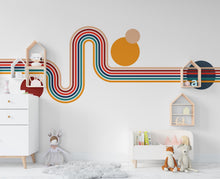 Load image into Gallery viewer, Stripe Wall Decal Stripe Vinyl Sticker Nursery Wall Decor Kids Playroom Boys Room Wall Art Stripe Bedroom Mural Sticker 377RS