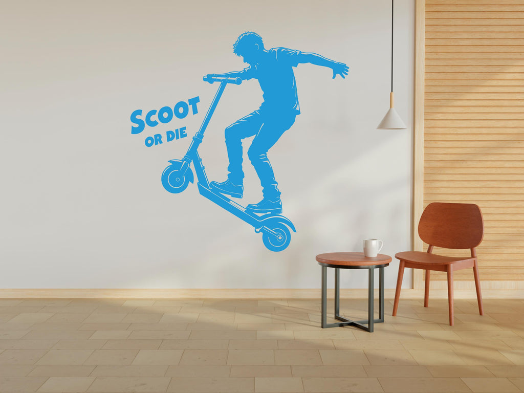 Scooter Wall Decal Scooter Wall Sticker Scooter Art Scooter Wall Vinyl Wall Decal Scoot Room Gifts Vinyl Wall Art Stickers 408RS