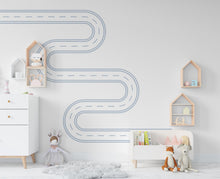 Load image into Gallery viewer, Road wind Wall Decal Highway Vinyl Sticker Track Route Wall Decor Kids Playroom Boys Room Wall Art Automotive Bedroom Mural Sticker 413RS
