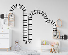 Load image into Gallery viewer, Train Tracks Wall Decal Railroad Vinyl Sticker Track Train Wall Decor Kids Playroom Boys Room Wall Art Bedroom Mural Sticker 415RS