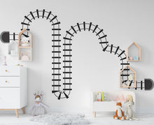 Load image into Gallery viewer, Train Tracks Wall Decal Railroad Vinyl Sticker Track Train Wall Decor Kids Playroom Boys Room Wall Art Bedroom Mural Sticker 415RS