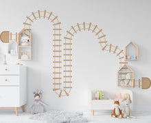 Load image into Gallery viewer, Train Tracks Wall Decal Railroad Vinyl Sticker Track Train Wall Decor Kids Playroom Boys Room Wall Art Bedroom Mural Sticker 415RS