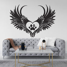 Load image into Gallery viewer, Angel Wings Paws Dog Wall Decor, Dog Wall Decals, Dog Wall Art, Dog Lover Stickers Bedroom Wall Vinyl Nursery Wall Decals Art 384RS