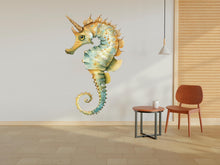 Load image into Gallery viewer, Sea Horse Wall Decor, Sea Horse Wall Decals, Sea Horse Wall Art, Stickers Bedroom Sea Horse Wall Vinyl Nursery Wall Decals Art 395RS