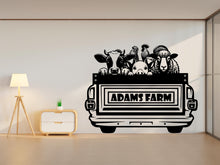 Load image into Gallery viewer, Farm Animals Wall Decal, Cow Truck Wall Art, Sheep Room Wall Decor Pig Farm Room Wall Sticker Rooster Wall Decor Animals Farm Stickers 397RS