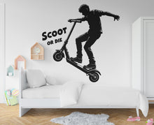 Load image into Gallery viewer, Scooter Wall Decal Scooter Wall Sticker Scooter Art Scooter Wall Vinyl Wall Decal Scoot Room Gifts Vinyl Wall Art Stickers 408RS