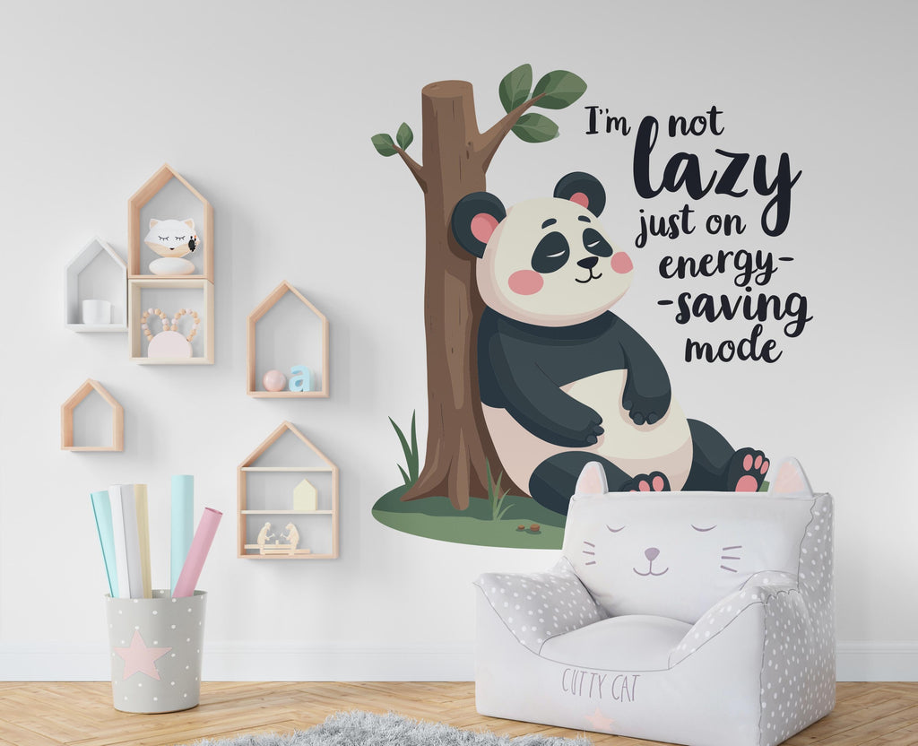 Panda Wall Decal, Panda Head Wall Art, Panda Room Wall Decor Panda Room Wall Sticker Panda Wall Decor Animals Stickers Panda Lover 409RS
