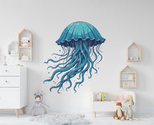 Load image into Gallery viewer, Jellyfish Wall Decal, Jellyfish Wall Art Modern Wall Stickers, Jellyfish Bathroom Decor, Jellyfish Room Wall Art Jellyfish Home Decor 410RS