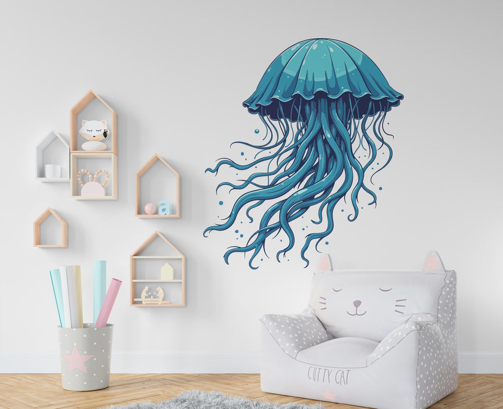 Jellyfish Wall Decal, Jellyfish Wall Art Modern Wall Stickers, Jellyfish Bathroom Decor, Jellyfish Room Wall Art Jellyfish Home Decor 410RS