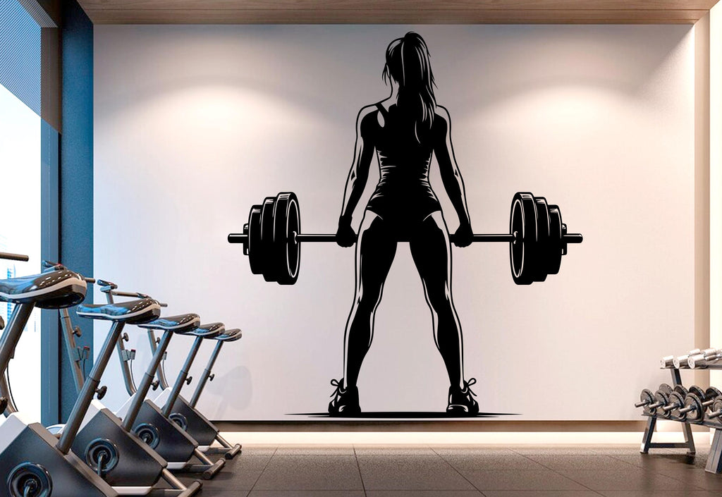 Gym Wall Decal Girl Power fitness Quote Decor Workout Art Vinyl Gym Wall Stickers Bedroom Gym Workout Girl Motivation Crossfit 412RS