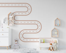 Load image into Gallery viewer, Road wind Wall Decal Highway Vinyl Sticker Track Route Wall Decor Kids Playroom Boys Room Wall Art Automotive Bedroom Mural Sticker 413RS