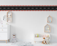 Load image into Gallery viewer, Road Racing Wall Decal Highway Vinyl Sticker Track Route Wall Decor Kids Playroom Boys Room Wall Art Automotive Bedroom Mural Sticker 415RS