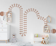 Load image into Gallery viewer, Train Tracks Wall Decal Railroad Vinyl Sticker Track Train Wall Decor Kids Playroom Boys Room Wall Art Bedroom Mural Sticker 415RS