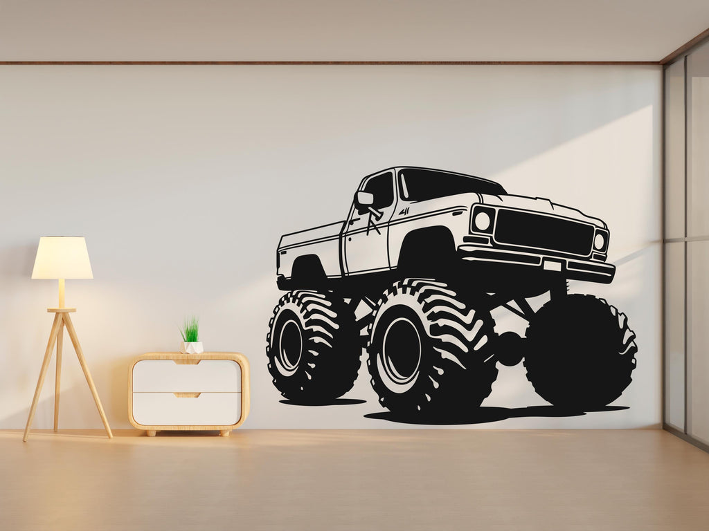 Monster Truck Wall decal, Nursery wall decal, Monster Truck Car Sticker, Monster Car sticker, Truck Decal, 3D Car Decal, Car Decal 416RS