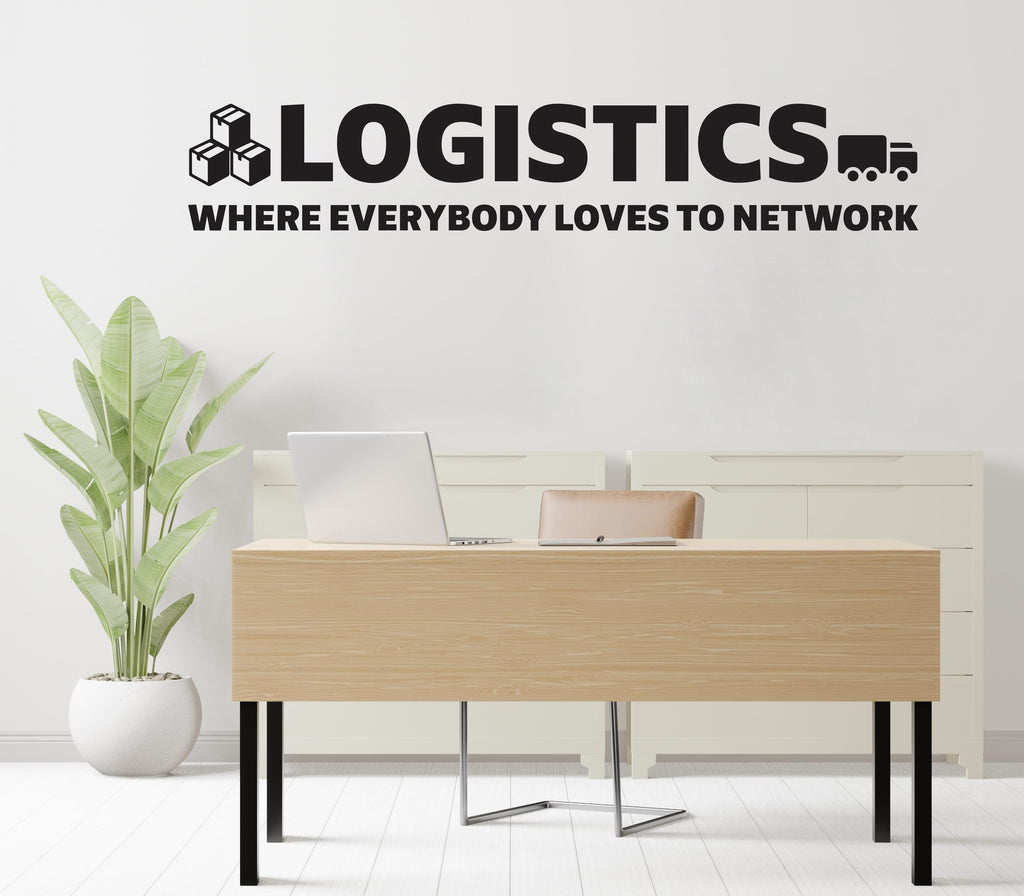 Logistics wall decal Department Management Transport Inventory Packaging Distribution,Wall decal, Wall stickers, Wall decor, Wall Art 425RS