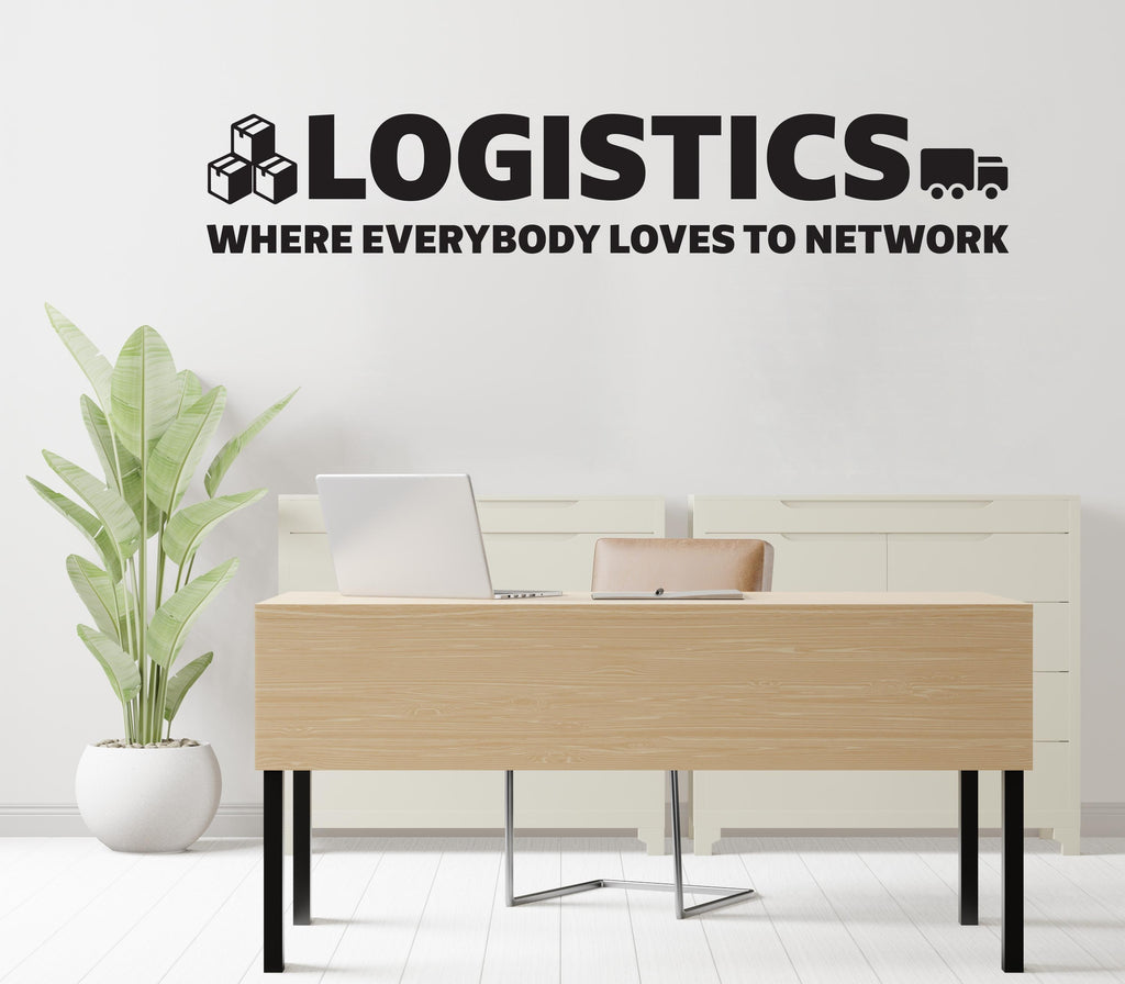 Logistics wall decal Department Management Transport Inventory Packaging Distribution,Wall decal, Wall stickers, Wall decor, Wall Art 425RS