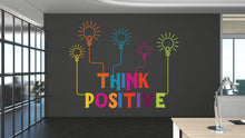 Load image into Gallery viewer, Think Positive Wall Decal, Technology Vinyl Wall Art Decals, Company Name Decal, Office Decor, Business Wall Decal 427RS