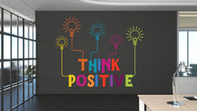 Load image into Gallery viewer, Think Positive Wall Decal, Technology Vinyl Wall Art Decals, Company Name Decal, Office Decor, Business Wall Decal 427RS