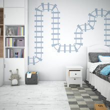 Load image into Gallery viewer, Train Tracks Wall Decal Railroad Vinyl Sticker Track Train Wall Decor Kids Playroom Boys Room Wall Art Bedroom Mural Sticker 422RS