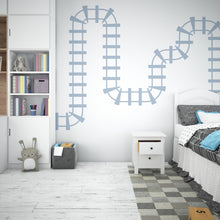 Load image into Gallery viewer, Train Tracks Wall Decal Railroad Vinyl Sticker Track Train Wall Decor Kids Playroom Boys Room Wall Art Bedroom Mural Sticker 422RS