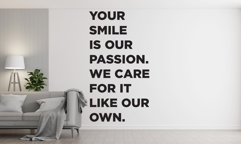 Dental wall decor Smile Dental Stickers Dental Clinic Wall Decal Door Wall Sticker Dental Clinic Wall Décor Tooth wall decal Art 431RS