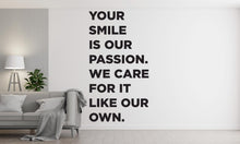 Load image into Gallery viewer, Dental wall decor Smile Dental Stickers Dental Clinic Wall Decal Door Wall Sticker Dental Clinic Wall Décor Tooth wall decal Art 431RS