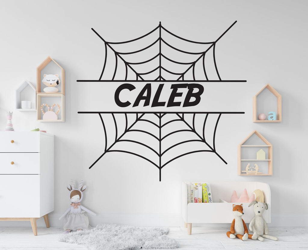 Spider web wall decal Spider web wall sticker Nursery kids room decor Halloween funny scary vinyl art decor Halloween Spooky web decal 435RS