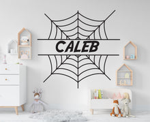 Load image into Gallery viewer, Spider web wall decal Spider web wall sticker Nursery kids room decor Halloween funny scary vinyl art decor Halloween Spooky web decal 435RS