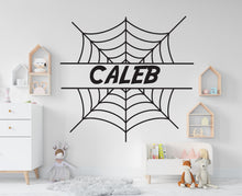 Load image into Gallery viewer, Spider web wall decal Spider web wall sticker Nursery kids room decor Halloween funny scary vinyl art decor Halloween Spooky web decal 435RS